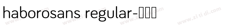 haborosans regular字体转换